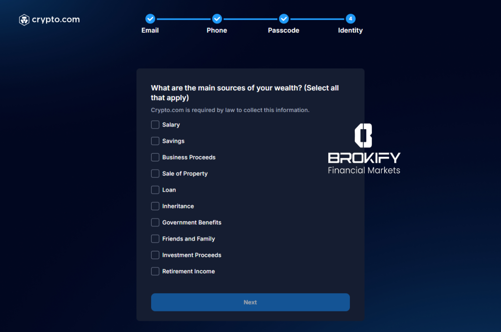 کریپتو دات کام - نحوه احراز هویت 8