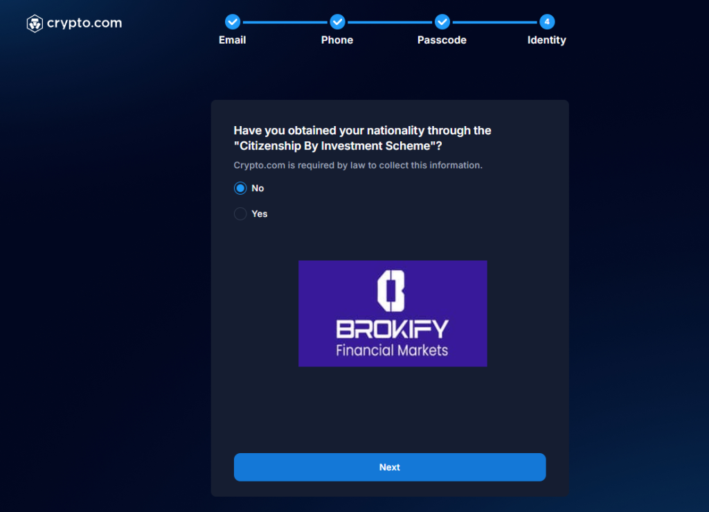 کریپتو دات کام - نحوه احراز هویت 11