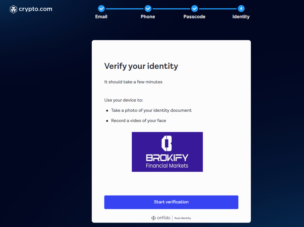 کریپتو دات کام - نحوه احراز هویت 13