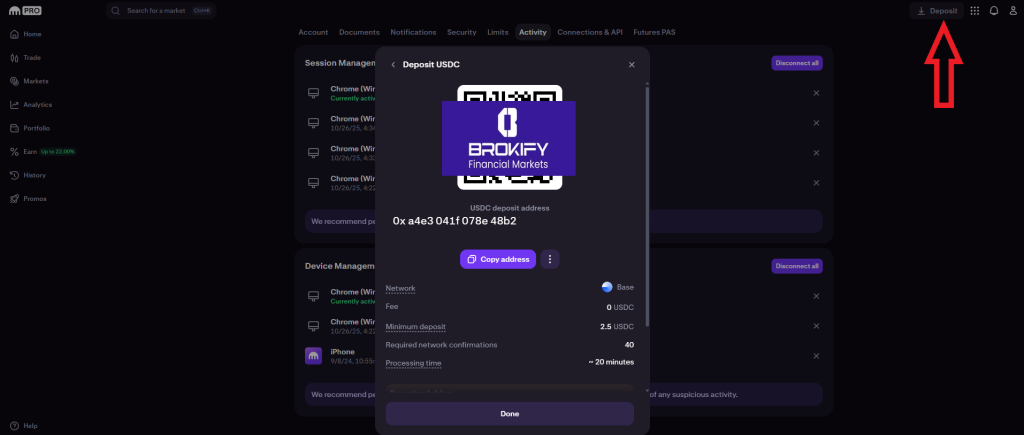 کراکن - واریز به حساب (کریپتو)