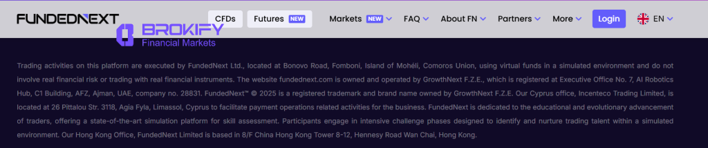 فانددنکست - شرکت های زیرمجموعه