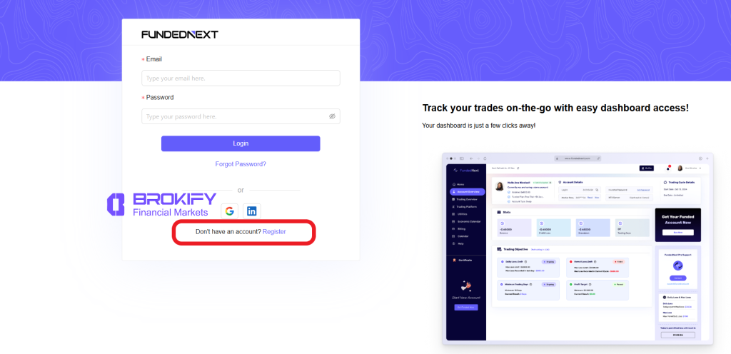 فانددنکست - نحوه انجام ثبت نام 2