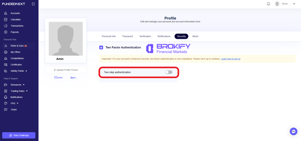 فانددنکست - فعال کردن کد دو عاملی (google authenticator) 1