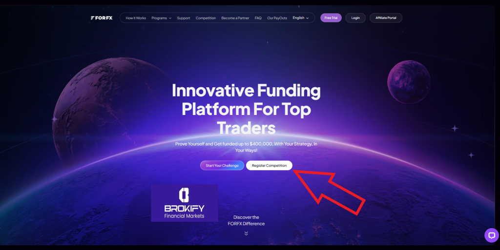 پراپ فور اف ایکس (forfx) - نحوه ثبت نام - 1