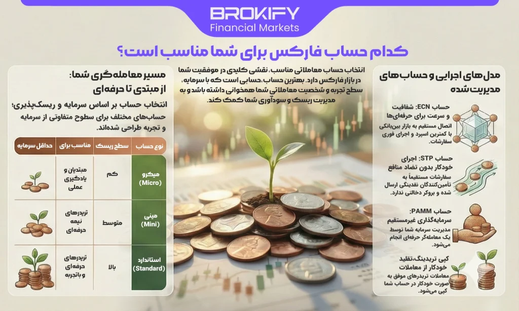 انواع حساب های فارکس - کدام حساب فارکس برای شما مناسب است؟