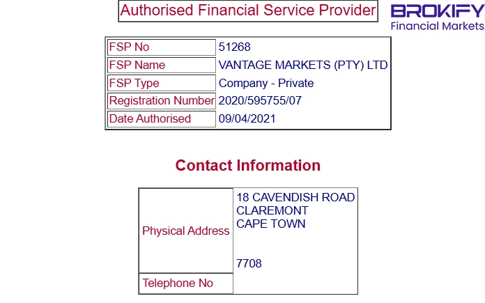مجوز FSCA بروکر ونتیج