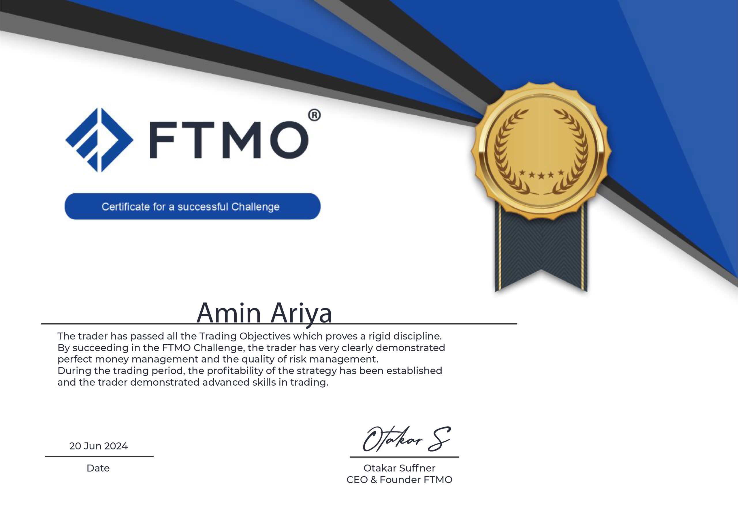 پاس شدن پراپ در FTMO