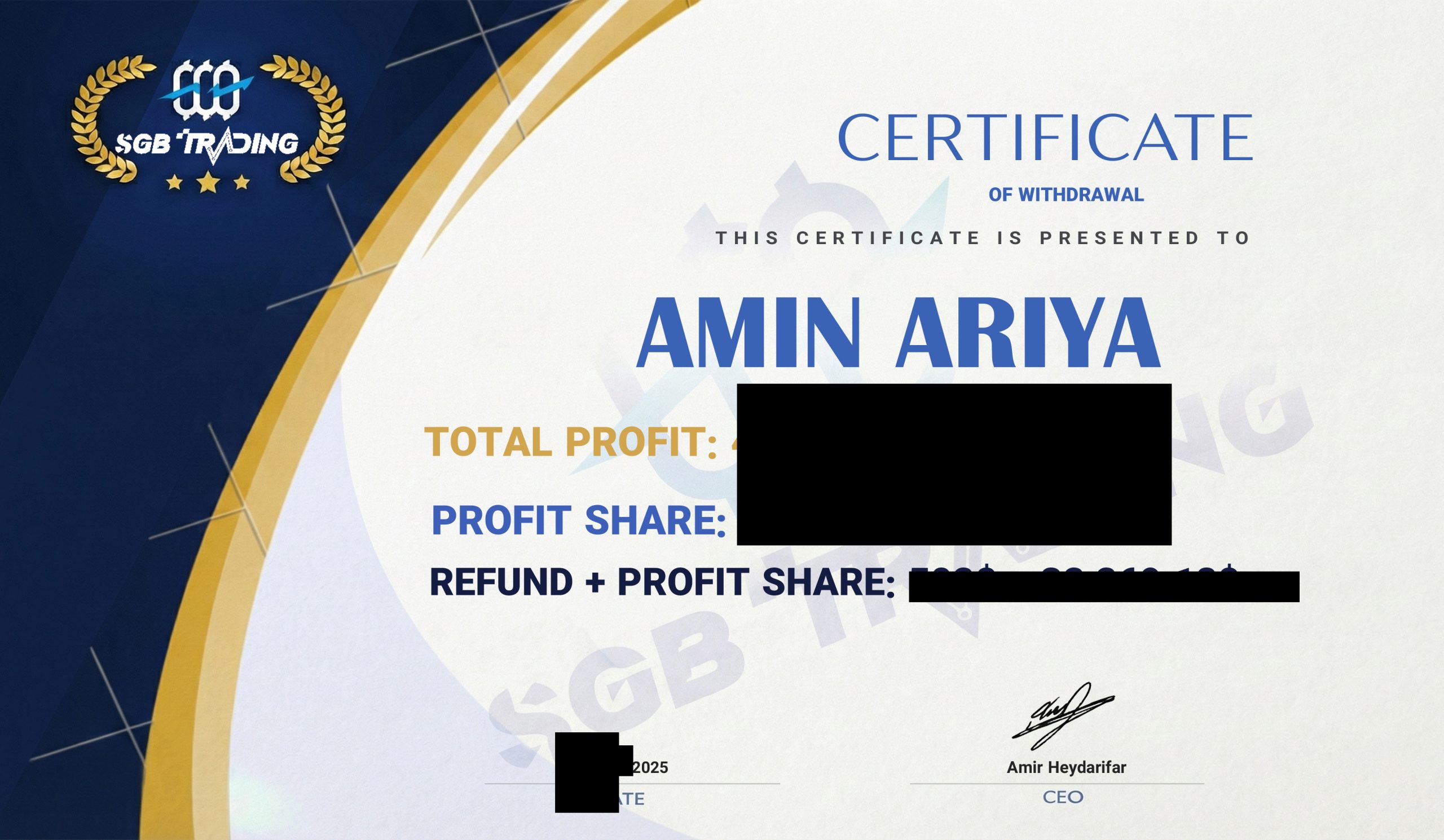 برداشت از سرمایه گذار برتر