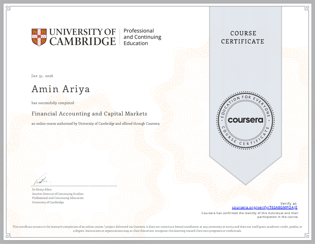Financial Accounting and Capital Markets