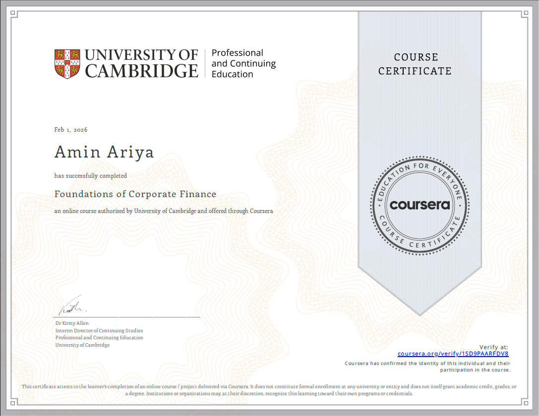 Foundations of Corporate Finance