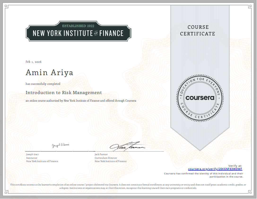 Introduction to Risk Management