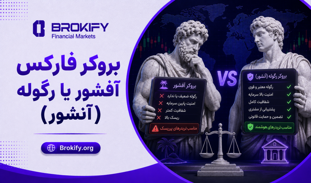 بروکر فارکس آفشور یا رگوله (آنشور)؟ | مقایسه کامل مزایا، ریسک ها و امنیت